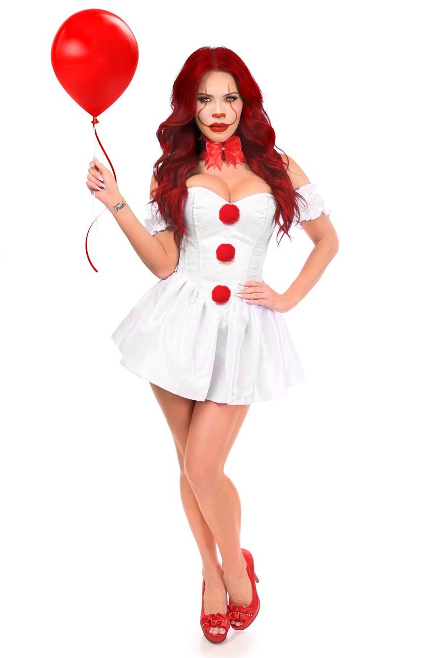 7124 Top Drawer 3 PC Killer Clown Corset Costume Small